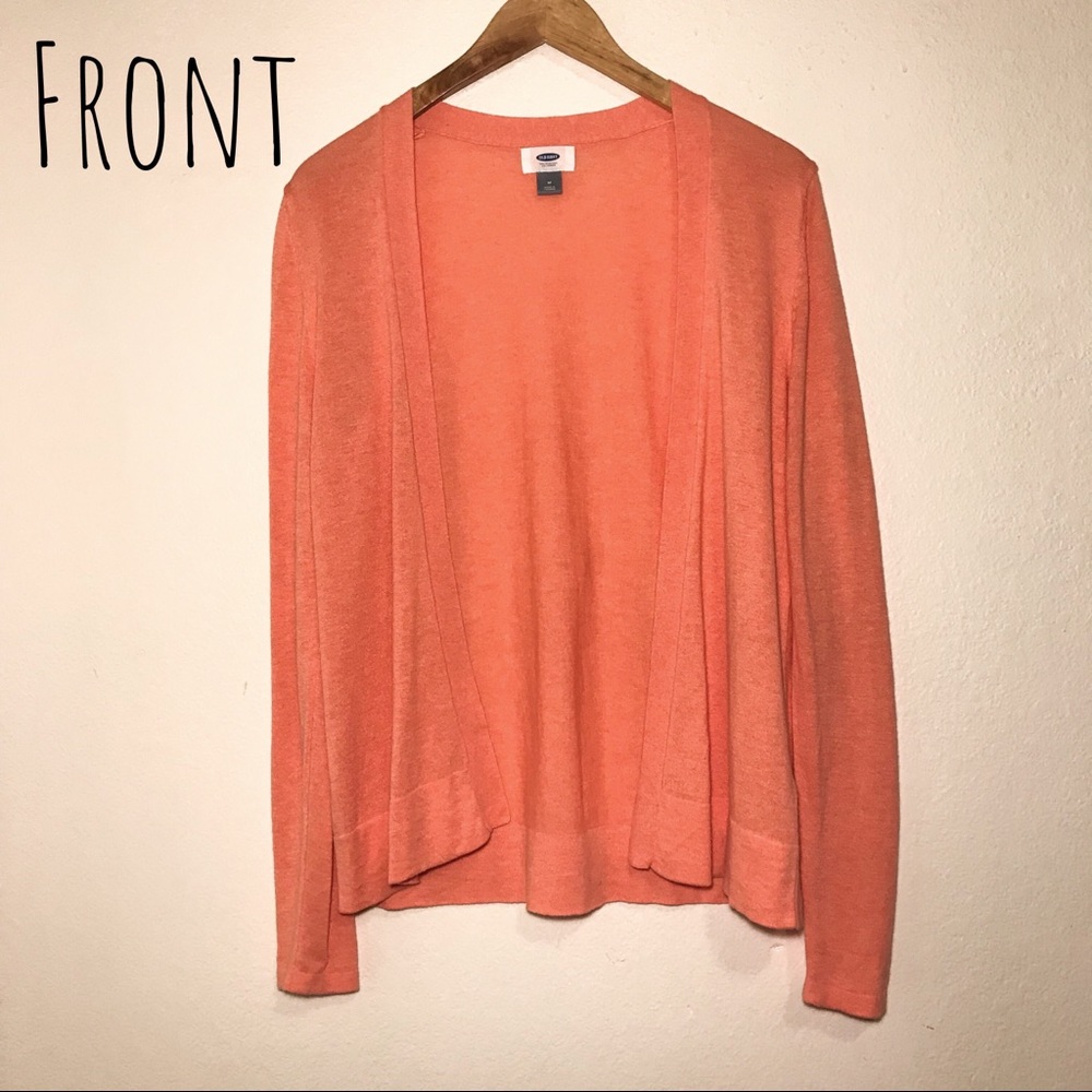 Old Navy Pink Long Sleeve Open Front Cardigan Med